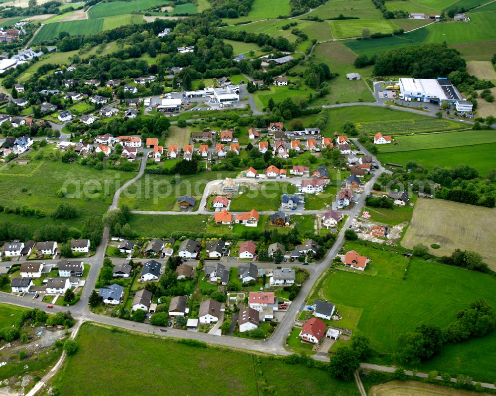 Homberg (Ohm) from the bird's eye view: Single-family residential area of settlement in Homberg (Ohm) in the state Hesse, Germany