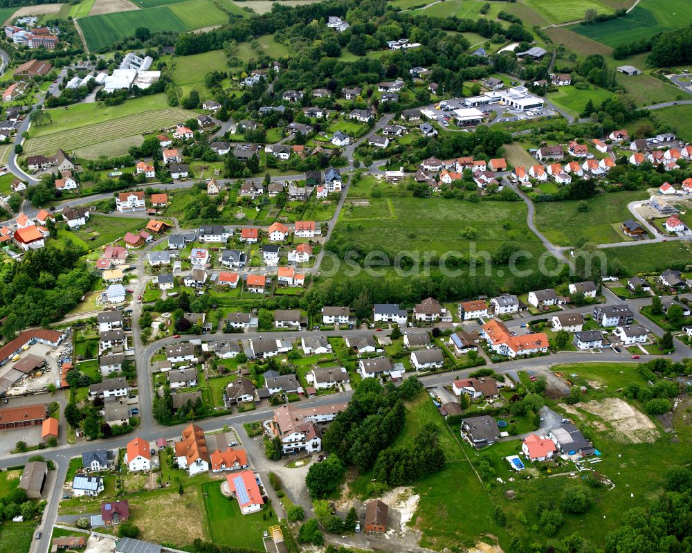 Aerial image Homberg (Ohm) - Single-family residential area of settlement in Homberg (Ohm) in the state Hesse, Germany