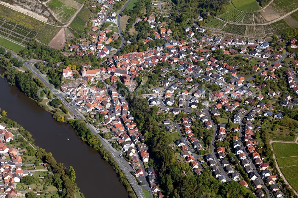 Homburg a.Main from the bird's eye view: Single-family residential area of settlement in Homburg a.Main in the state Bavaria, Germany