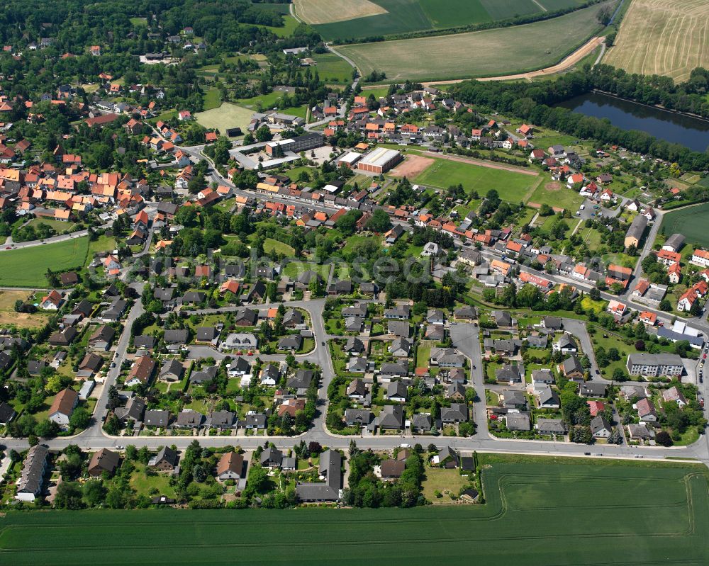 Aerial photograph Hornburg - Single-family residential area of settlement in Hornburg in the state Lower Saxony, Germany