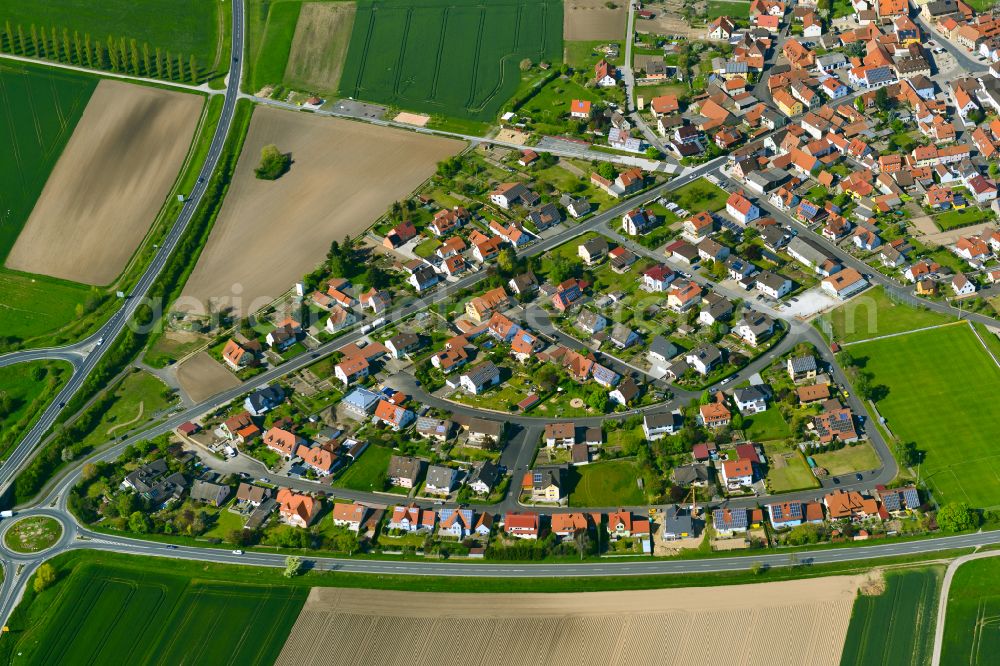 Aerial image Hörblach - Single-family residential area of settlement in Hörblach in the state Bavaria, Germany