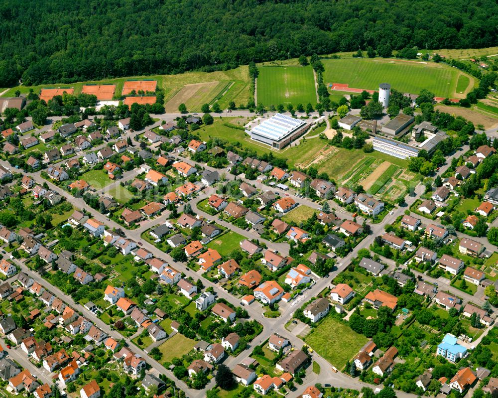 Aerial image Jettenburg - Single-family residential area of settlement in Jettenburg in the state Baden-Wuerttemberg, Germany