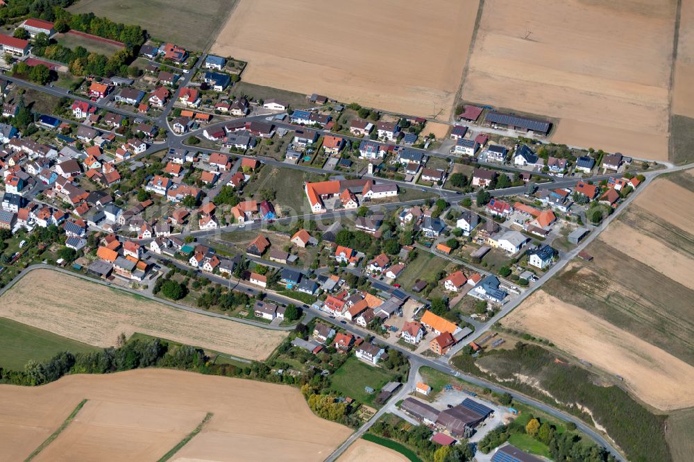 Aerial photograph Karbach - Single-family residential area of settlement in Karbach in the state Bavaria, Germany