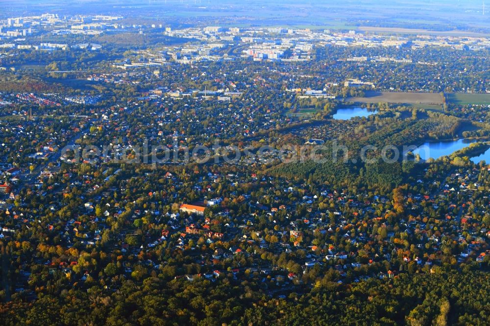 Aerial photograph Berlin - Single-family residential area of settlement Kaulsdorf in the district Mahlsdorf in Berlin, Germany