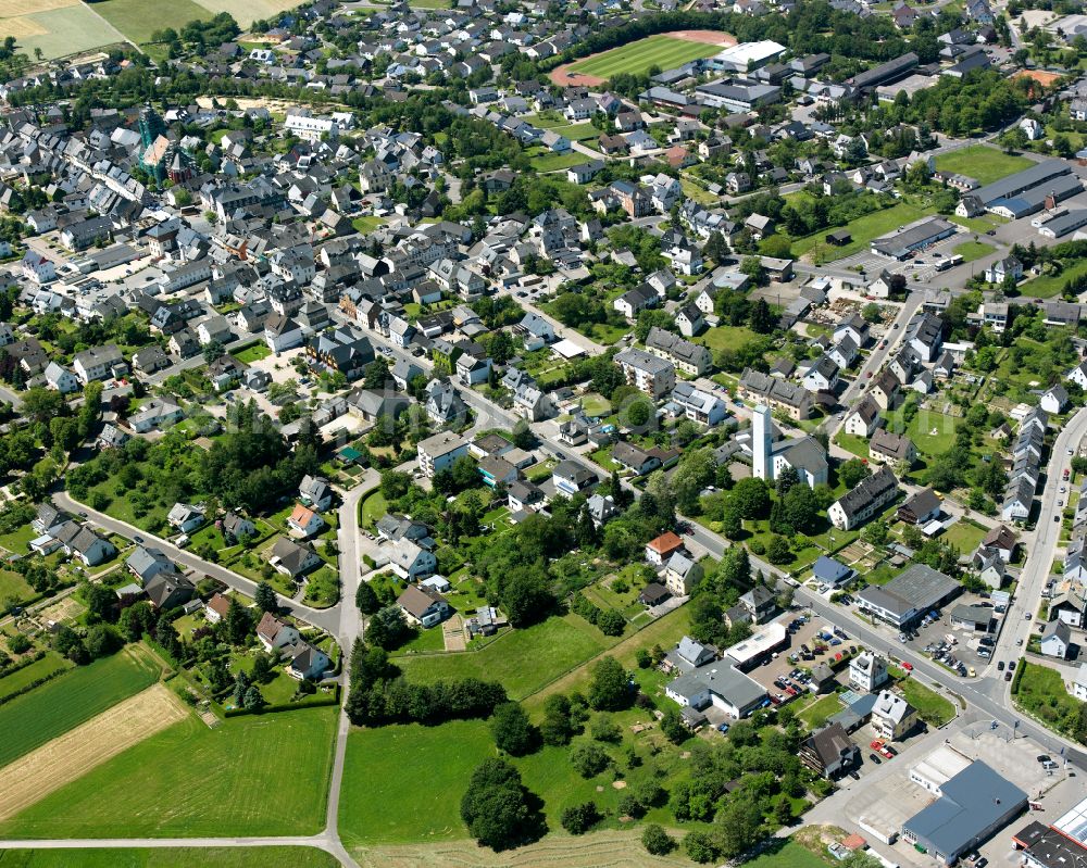 Aerial image Kirchberg (Hunsrück) - Single-family residential area of settlement in Kirchberg (Hunsrück) in the state Rhineland-Palatinate, Germany