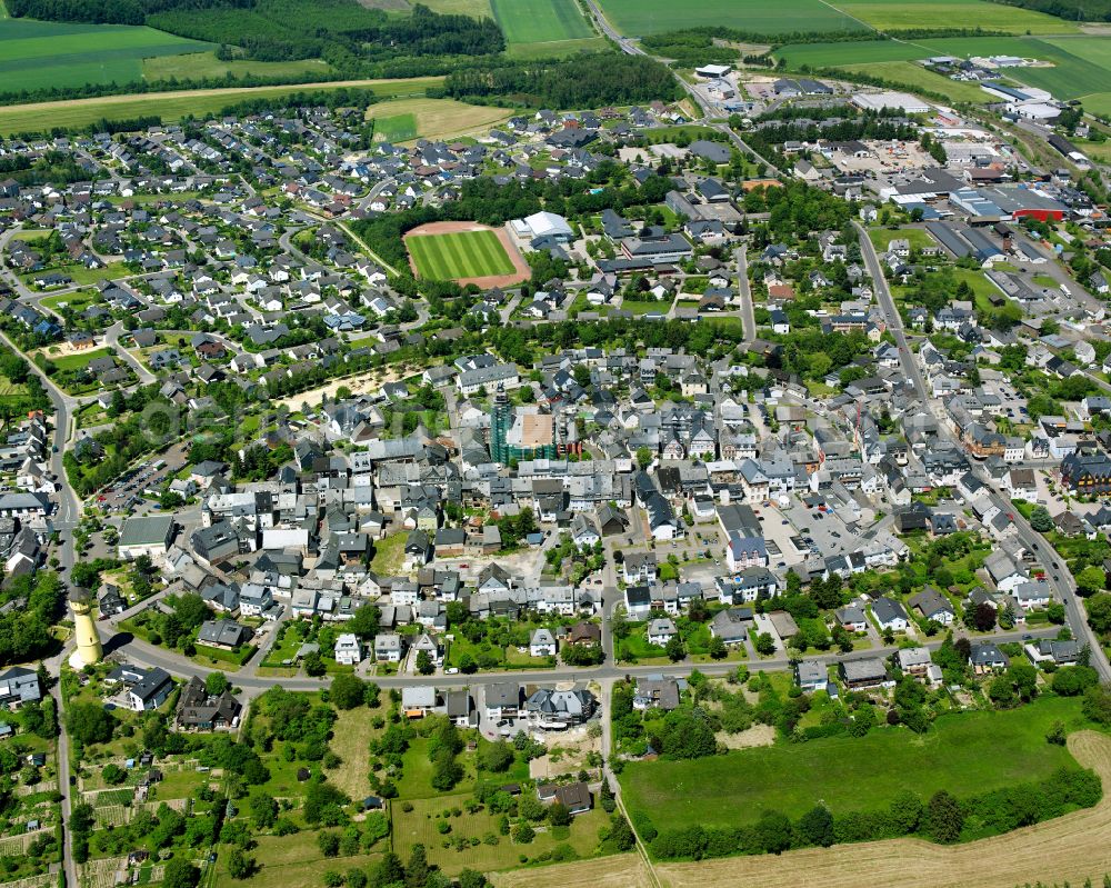 Aerial photograph Kirchberg (Hunsrück) - Single-family residential area of settlement in Kirchberg (Hunsrück) in the state Rhineland-Palatinate, Germany