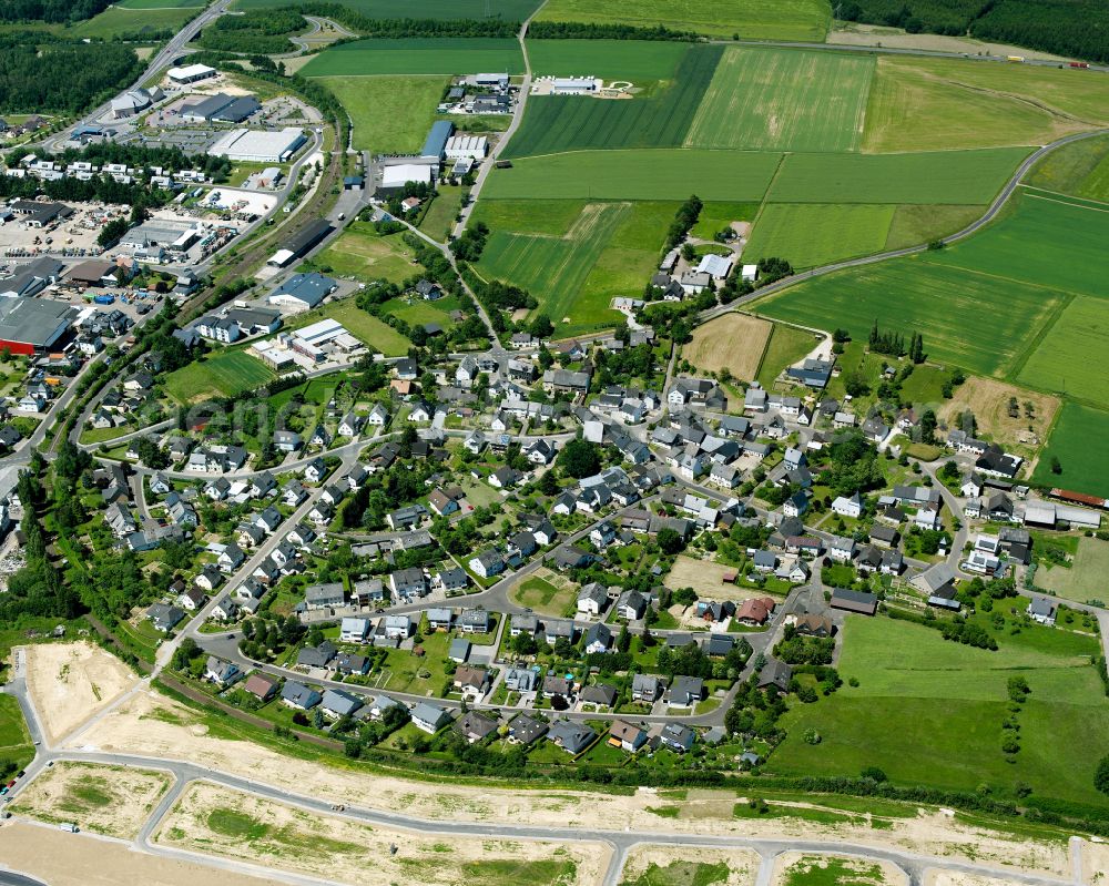 Aerial photograph Kirchberg (Hunsrück) - Single-family residential area of settlement in Kirchberg (Hunsrück) in the state Rhineland-Palatinate, Germany