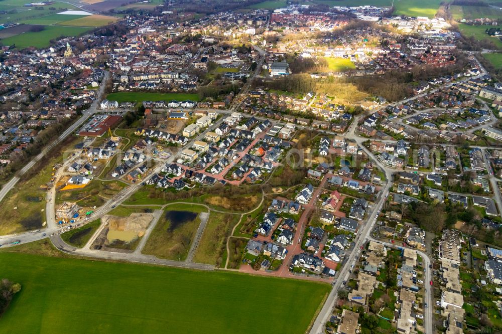 Kirchhellen from the bird's eye view: Single-family residential area of settlement in Kirchhellen at Ruhrgebiet in the state North Rhine-Westphalia, Germany