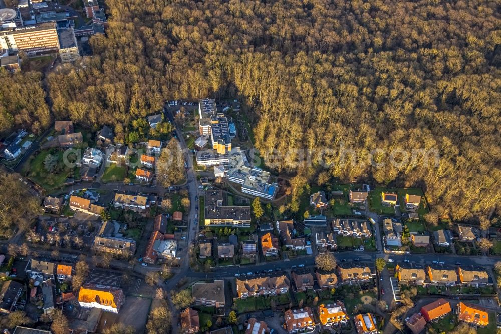 Aerial photograph Hamm - Single-family residential area of settlement on Kleistrasse in the district Heessen in Hamm in the state North Rhine-Westphalia, Germany