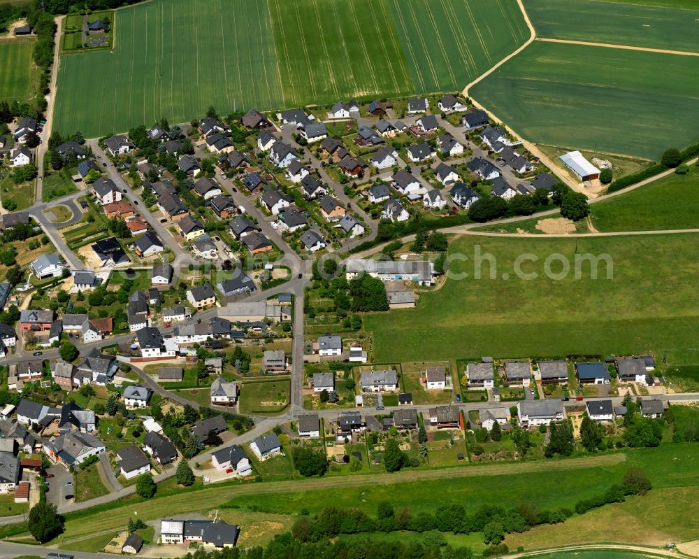 Kümbdchen from above - Single-family residential area of settlement in Kuembdchen in the state Rhineland-Palatinate