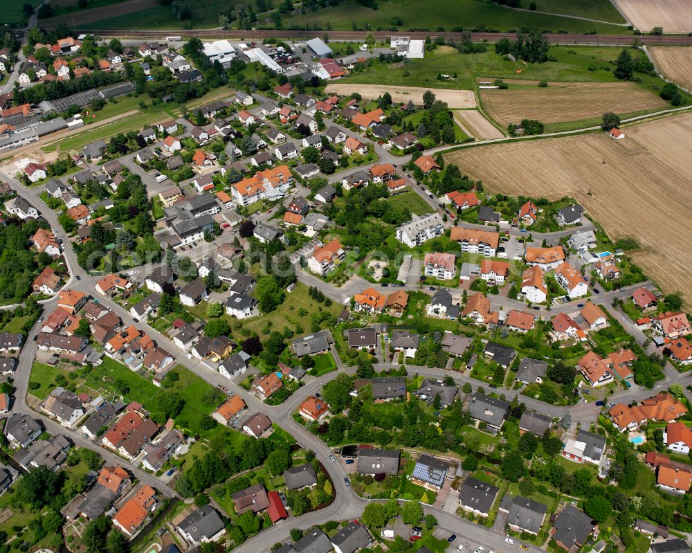 Aerial photograph Kork - Single-family residential area of settlement in Kork in the state Baden-Wuerttemberg, Germany