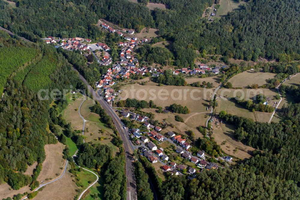 Aerial photograph Krommenthal - Single-family residential area of settlement in Krommenthal in the state Bavaria, Germany