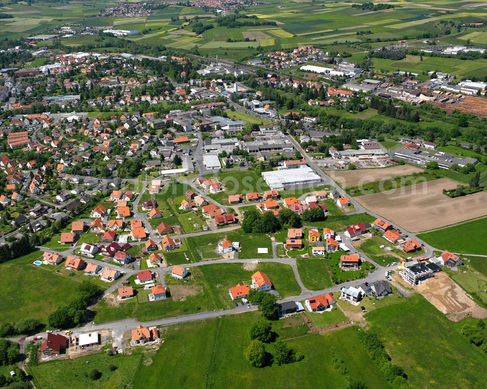 Lauterbach (Hessen) from above - Single-family residential area of settlement in Lauterbach (Hessen) in the state Hesse, Germany