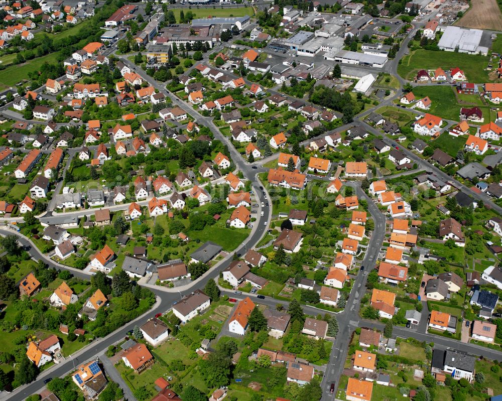 Lauterbach (Hessen) from the bird's eye view: Single-family residential area of settlement in Lauterbach (Hessen) in the state Hesse, Germany