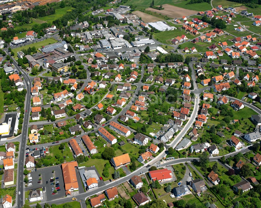 Aerial image Lauterbach (Hessen) - Single-family residential area of settlement in Lauterbach (Hessen) in the state Hesse, Germany