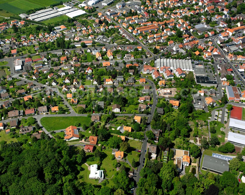 Lauterbach (Hessen) from the bird's eye view: Single-family residential area of settlement in Lauterbach (Hessen) in the state Hesse, Germany