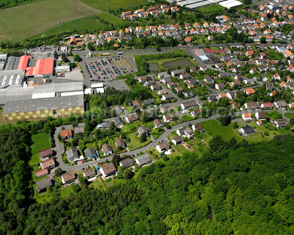 Aerial image Lauterbach (Hessen) - Single-family residential area of settlement in Lauterbach (Hessen) in the state Hesse, Germany