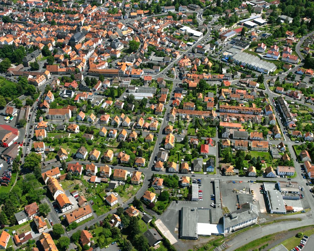 Lauterbach (Hessen) from the bird's eye view: Single-family residential area of settlement in Lauterbach (Hessen) in the state Hesse, Germany