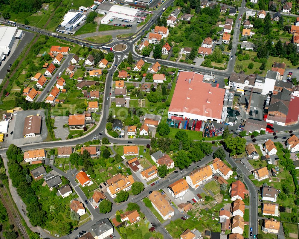 Aerial image Lauterbach (Hessen) - Single-family residential area of settlement in Lauterbach (Hessen) in the state Hesse, Germany