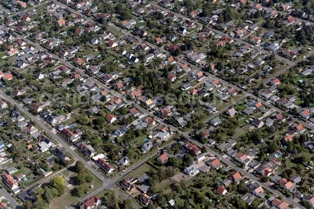 Aerial photograph Leipzig - Single-family residential area of settlement in the district Mockau in Leipzig in the state Saxony, Germany