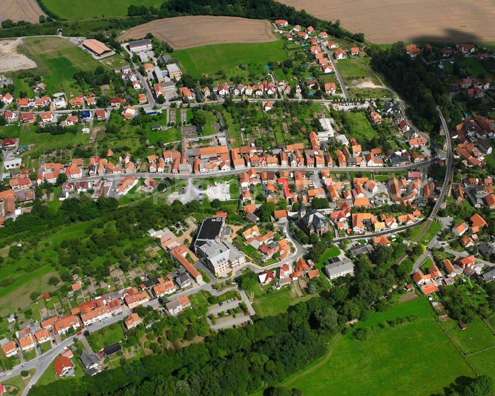 Aerial image Lengenfeld unterm Stein - Single-family residential area of settlement in Lengenfeld unterm Stein in the state Thuringia, Germany