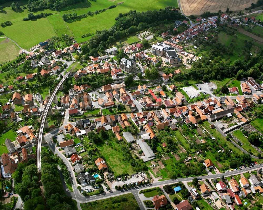 Aerial photograph Lengenfeld unterm Stein - Single-family residential area of settlement in Lengenfeld unterm Stein in the state Thuringia, Germany