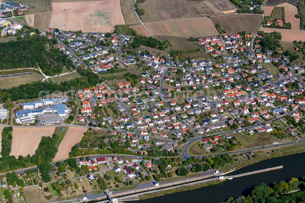 Lengfurt from the bird's eye view: Single-family residential area of settlement in Lengfurt in the state Bavaria, Germany