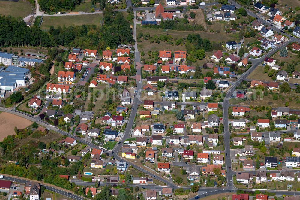 Aerial photograph Lengfurt - Single-family residential area of settlement in Lengfurt in the state Bavaria, Germany