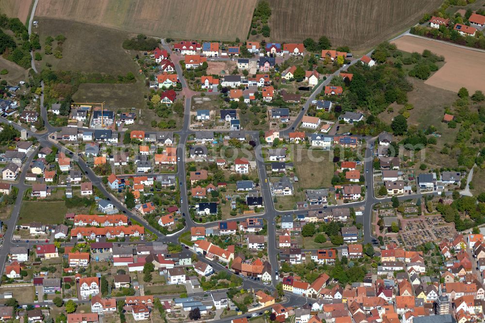 Lengfurt from the bird's eye view: Single-family residential area of settlement in Lengfurt in the state Bavaria, Germany