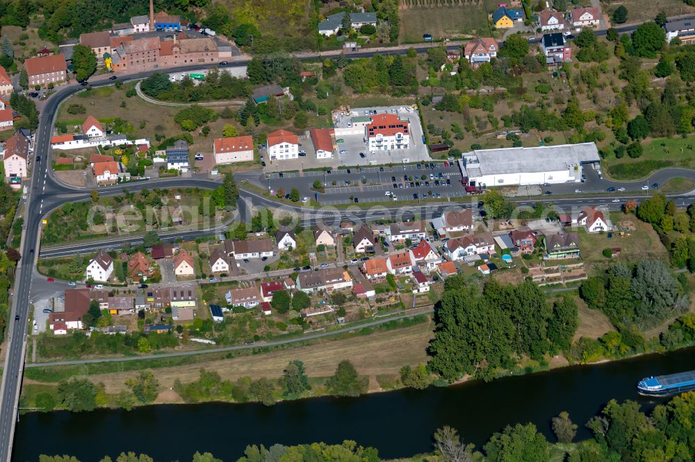 Aerial image Lengfurt - Single-family residential area of settlement in Lengfurt in the state Bavaria, Germany