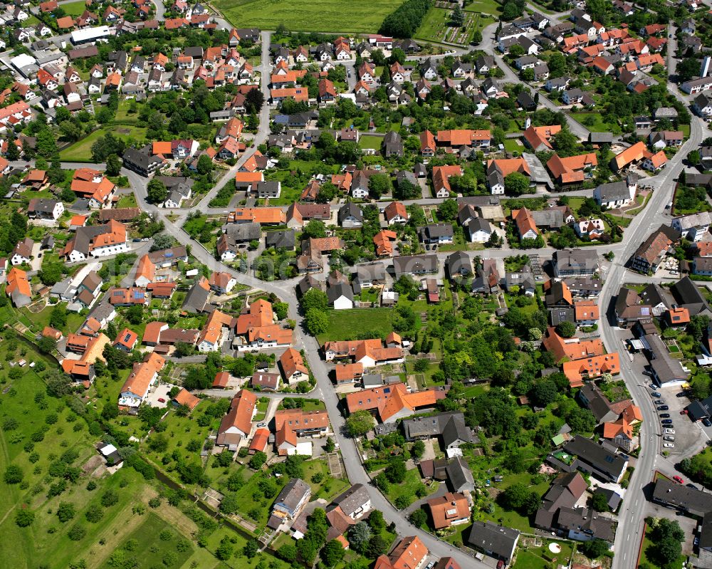 Aerial image Leutesheim - Single-family residential area of settlement in Leutesheim in the state Baden-Wuerttemberg, Germany