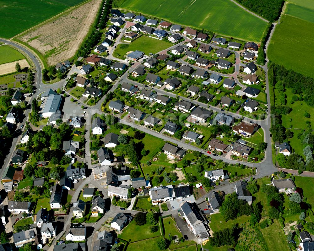 Liebshausen from above - Single-family residential area of settlement in Liebshausen in the state Rhineland-Palatinate, Germany