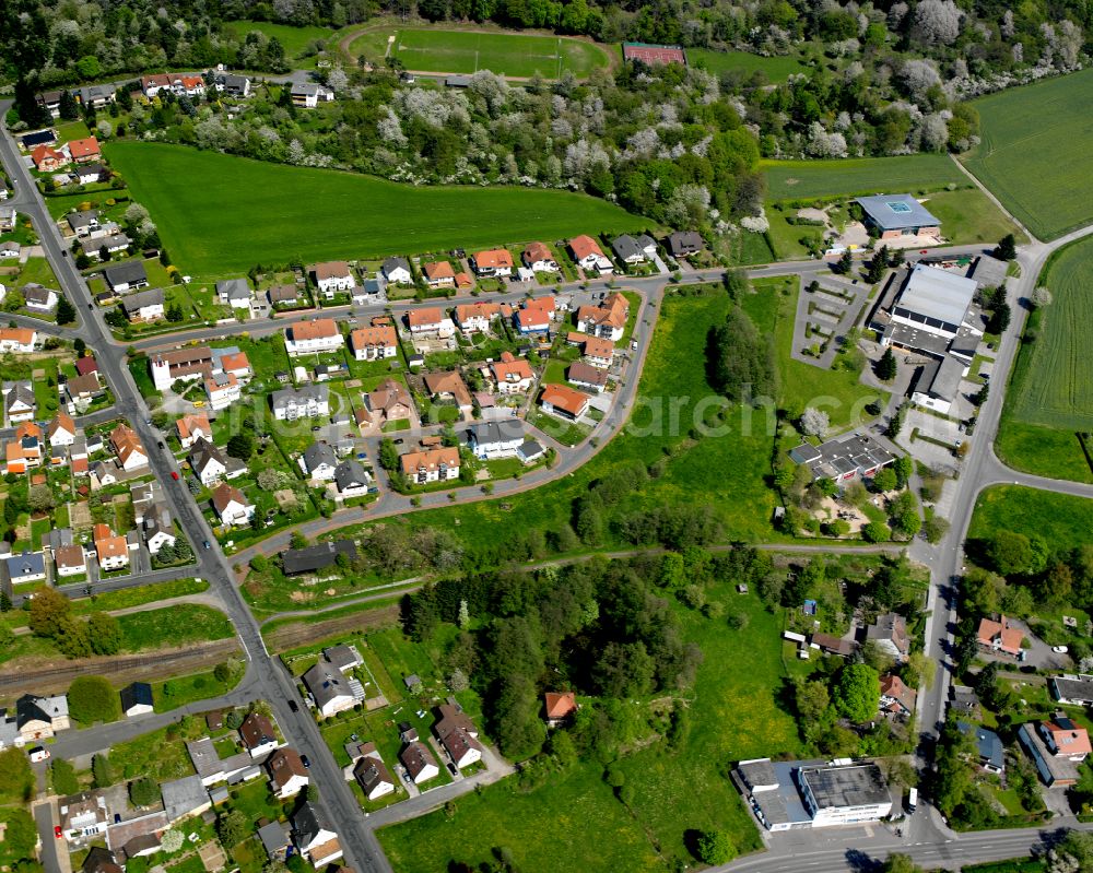 Aerial image Londorf - Single-family residential area of settlement in Londorf in the state Hesse, Germany