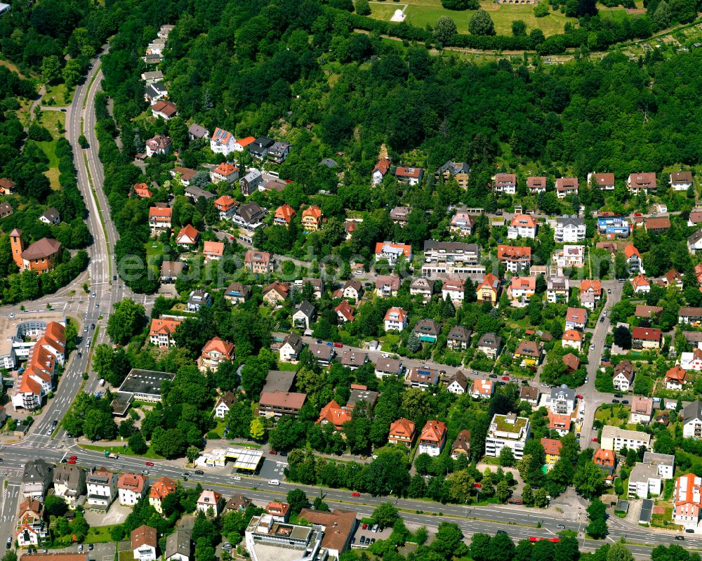 Aerial image Lustnau - Single-family residential area of settlement in Lustnau in the state Baden-Wuerttemberg, Germany