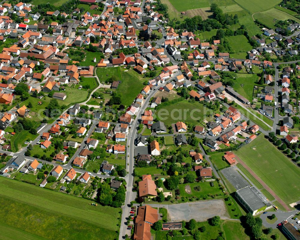 Maar from above - Single-family residential area of settlement in Maar in the state Hesse, Germany