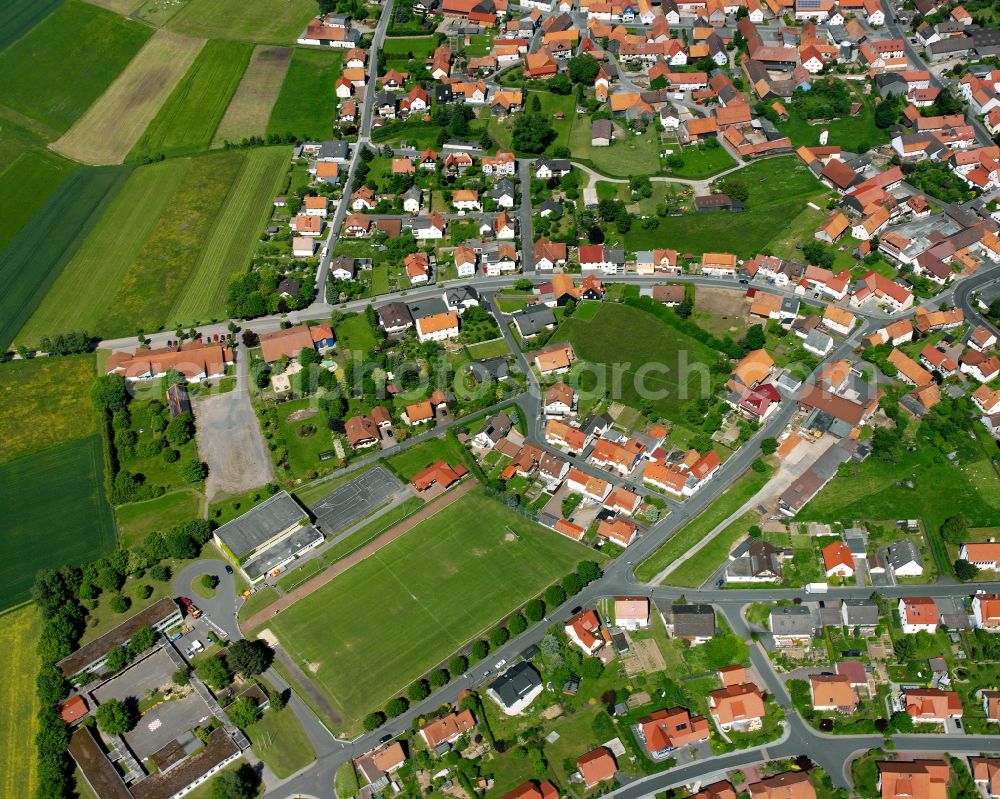 Aerial image Maar - Single-family residential area of settlement in Maar in the state Hesse, Germany