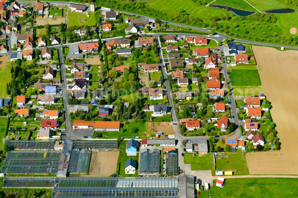 Mainsondheim from the bird's eye view: Single-family residential area of settlement in Mainsondheim in the state Bavaria, Germany