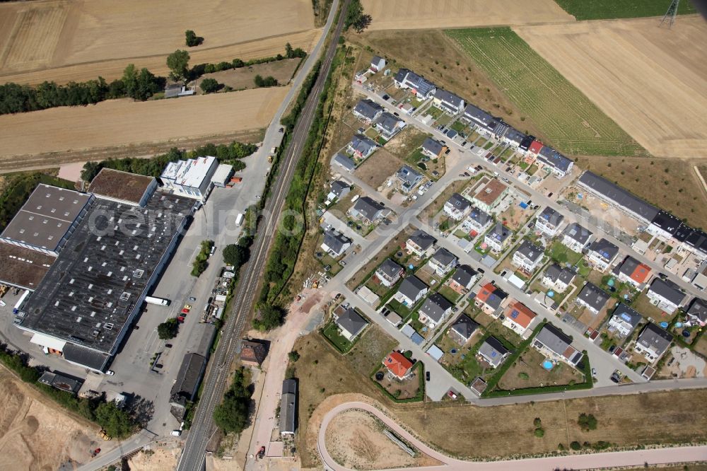 Aerial image Mainz - Single-family residential area of settlement in Mainz in the state Rhineland-Palatinate