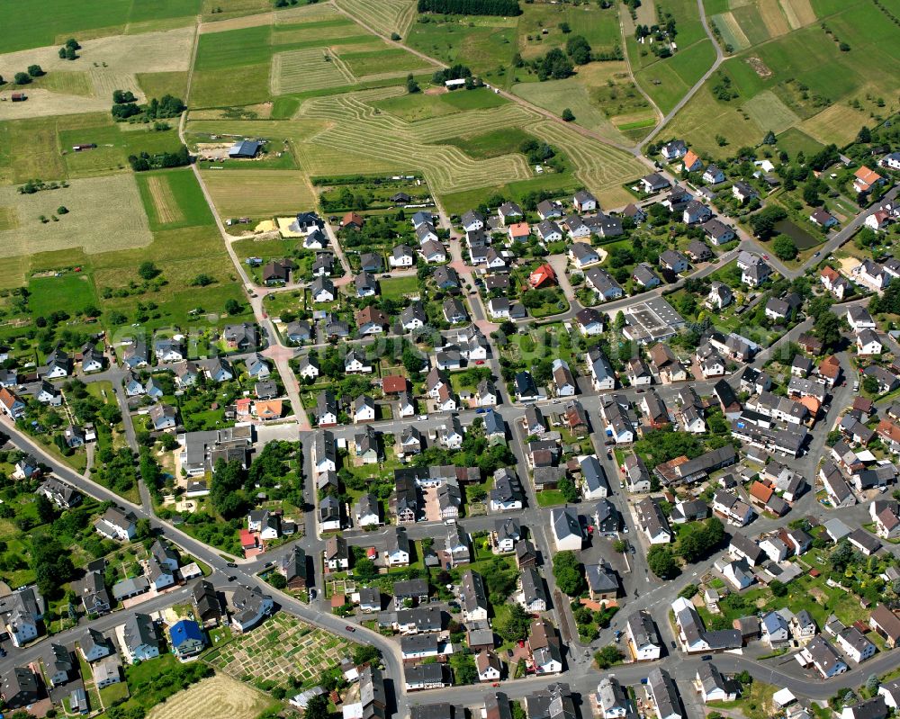 Aerial image Manderbach - Single-family residential area of settlement in Manderbach in the state Hesse, Germany