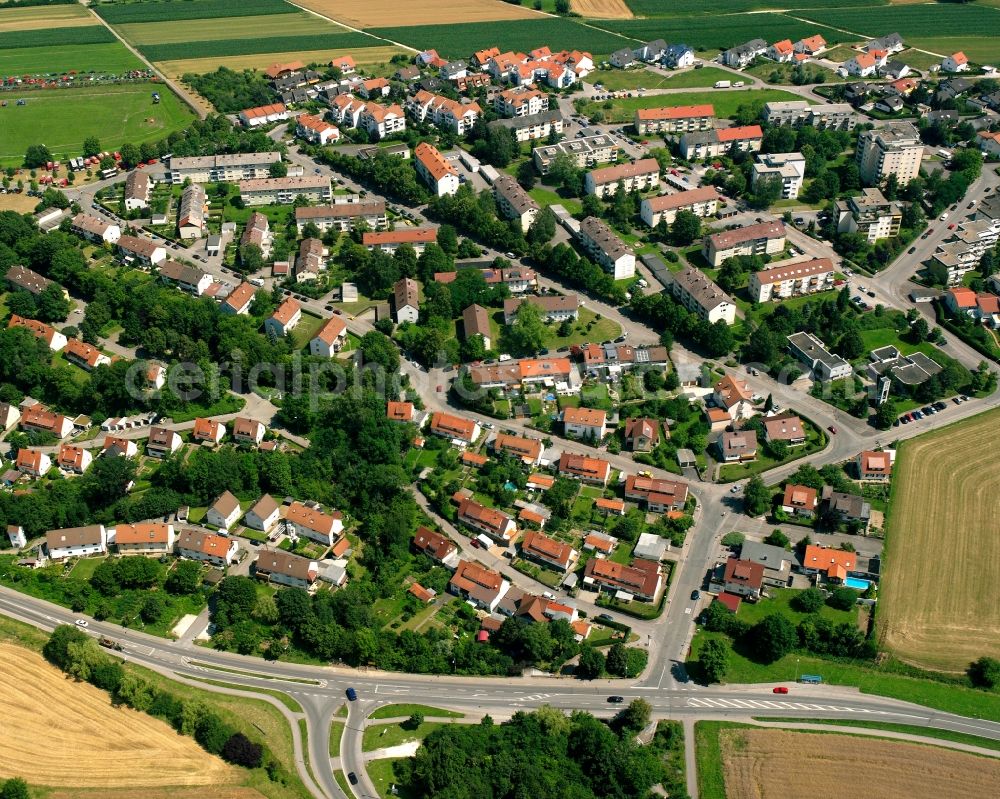 Aerial image Manzen - Single-family residential area of settlement in Manzen in the state Baden-Wuerttemberg, Germany