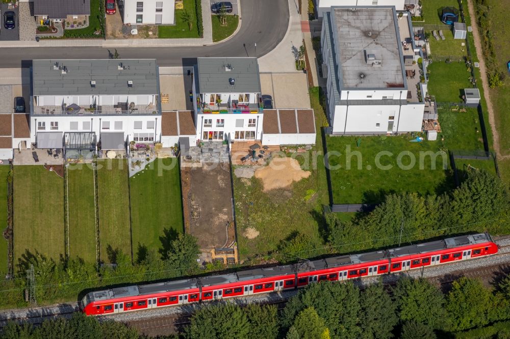 Aerial photograph Essen - Single-family residential area of settlement on Mariannenbahn in Essen in the state North Rhine-Westphalia, Germany