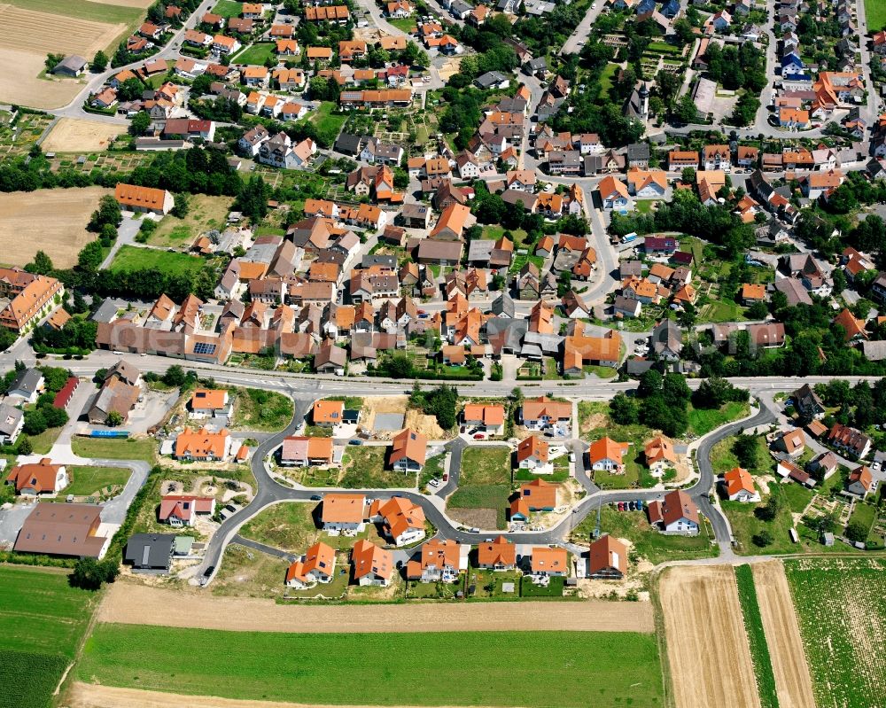 Aerial photograph Massenbach - Single-family residential area of settlement in Massenbach in the state Baden-Wuerttemberg, Germany