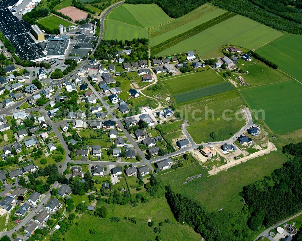 Mastershausen from above - Single-family residential area of settlement in Mastershausen in the state Rhineland-Palatinate, Germany