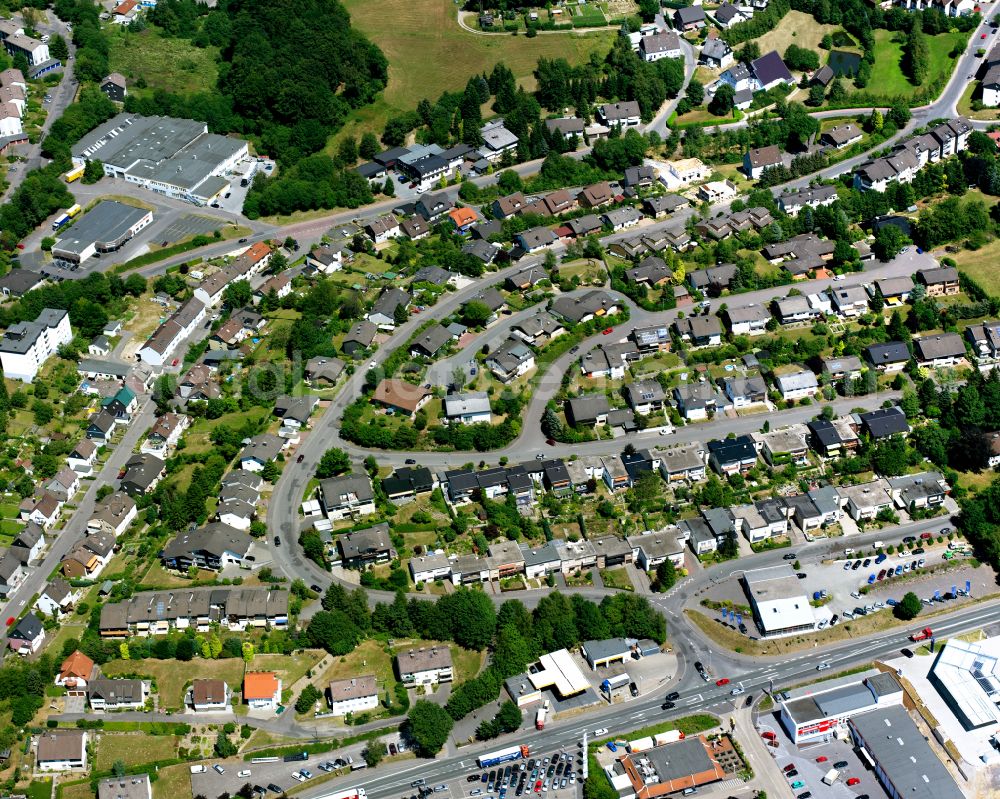 Aerial photograph Meinerzhagen - Single-family residential area of settlement in Meinerzhagen in the state North Rhine-Westphalia, Germany