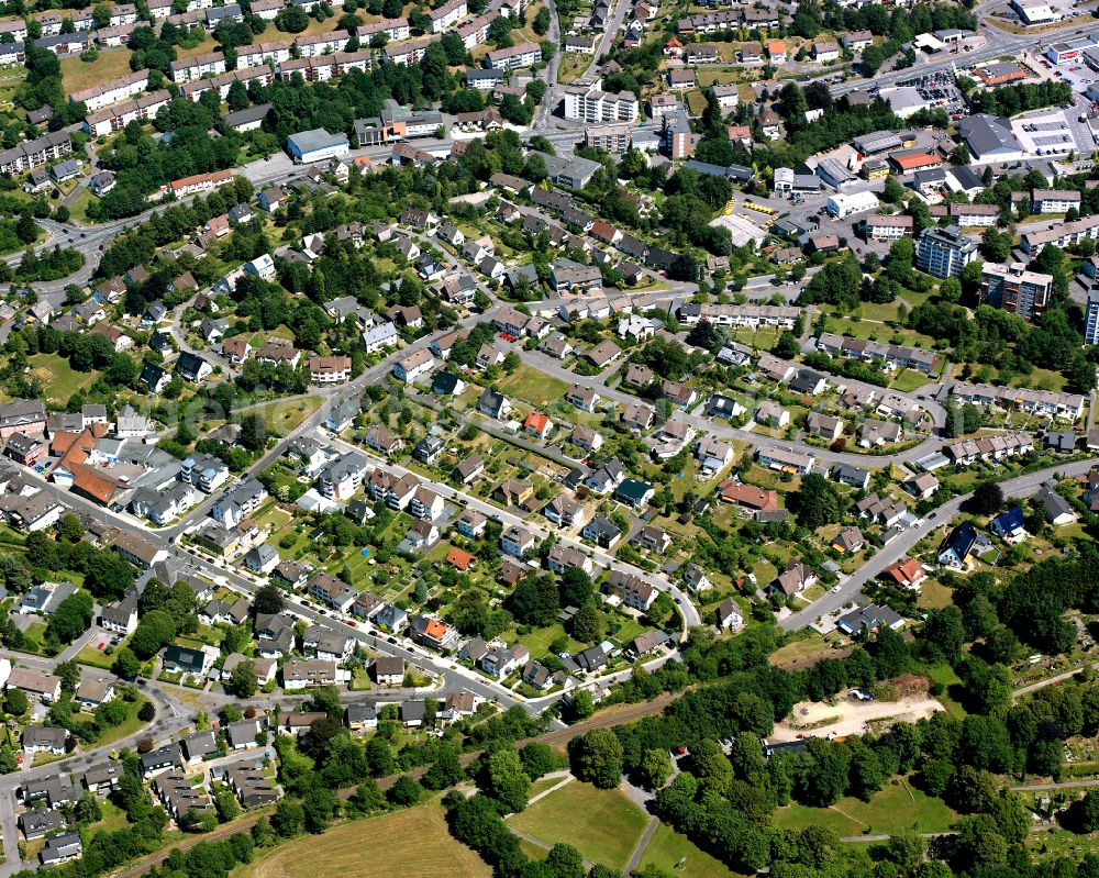 Aerial photograph Meinerzhagen - Single-family residential area of settlement in Meinerzhagen in the state North Rhine-Westphalia, Germany