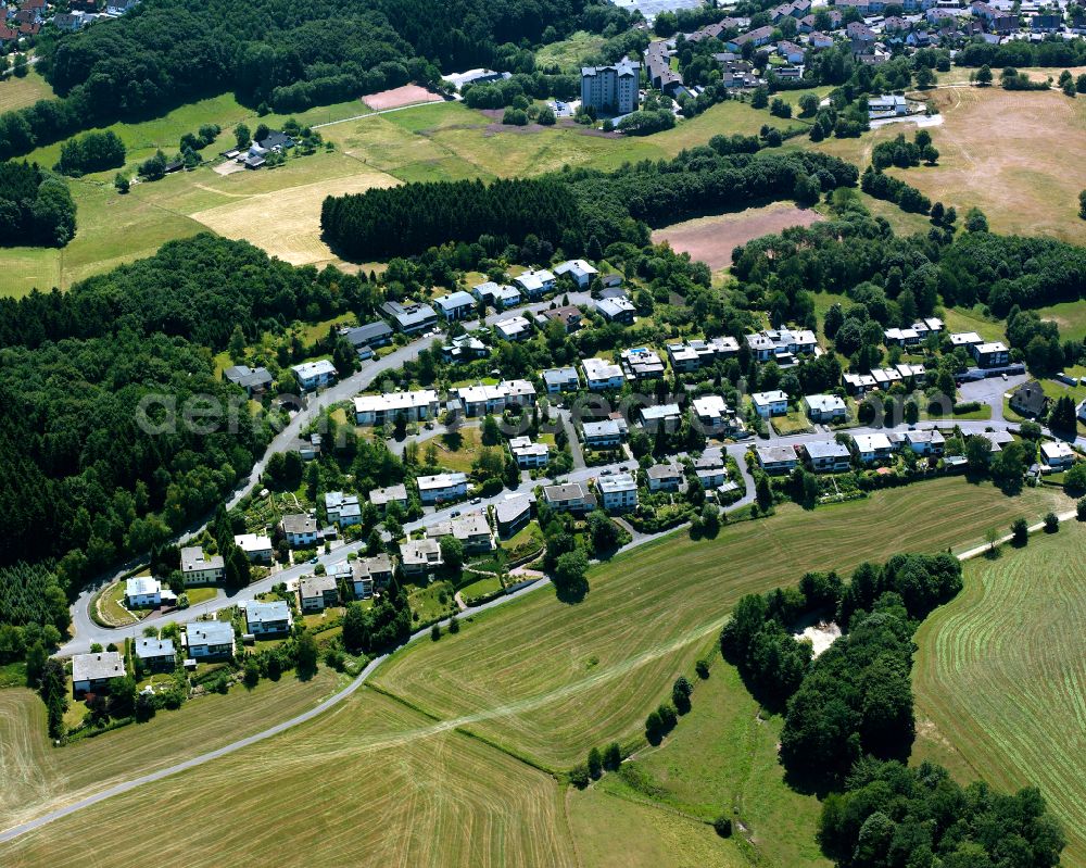 Aerial image Meinerzhagen - Single-family residential area of settlement in Meinerzhagen in the state North Rhine-Westphalia, Germany