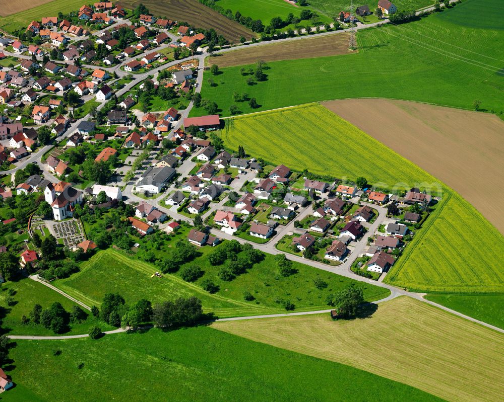 Aerial photograph Mittelbuch - Single-family residential area of settlement in Mittelbuch in the state Baden-Wuerttemberg, Germany