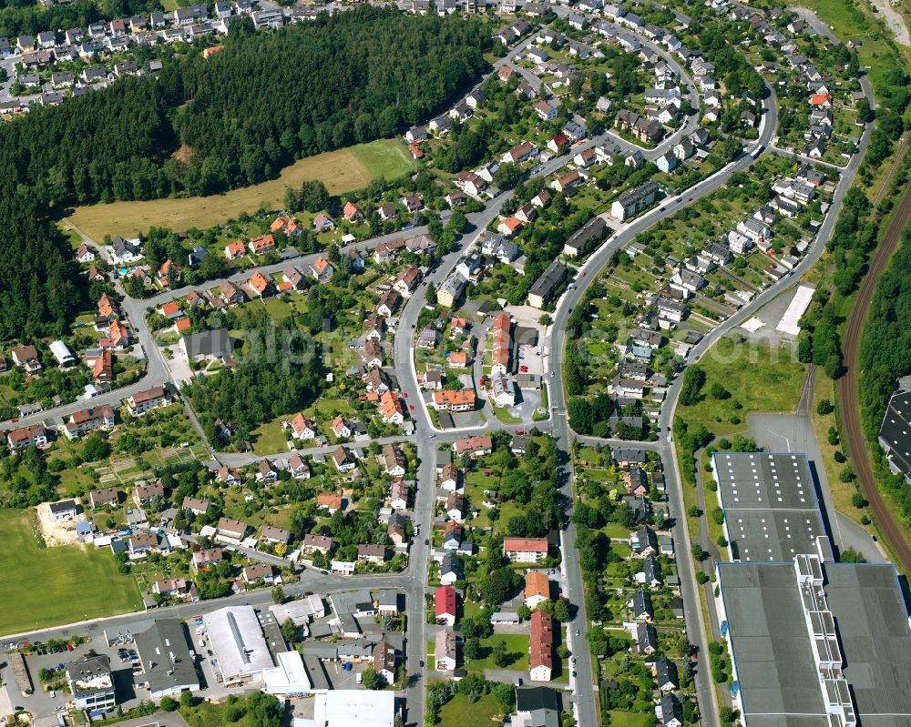 Aerial image Moschendorf - Single-family residential area of settlement in Moschendorf in the state Bavaria, Germany