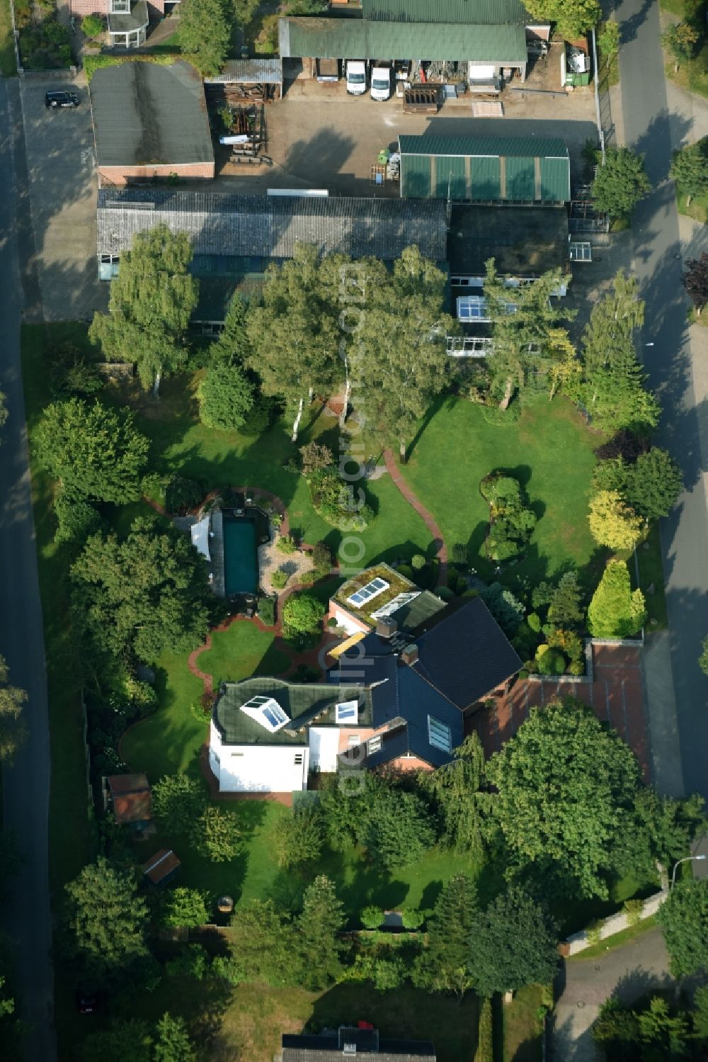 Aerial photograph Munster - Single-family residential area of settlement An der Raubkammer in Munster in the state Lower Saxony