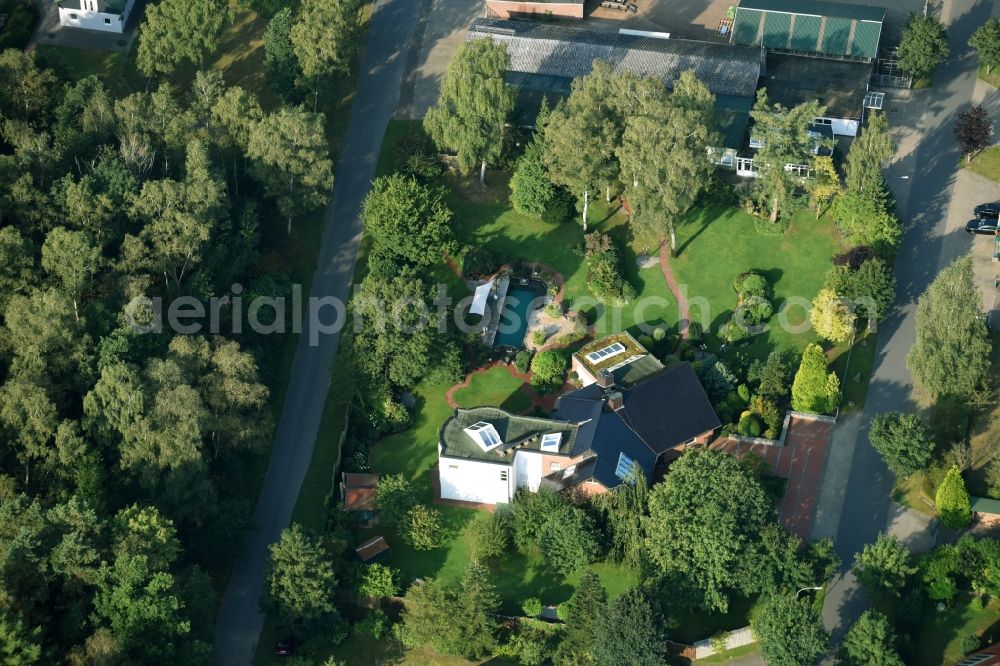 Munster from above - Single-family residential area of settlement An der Raubkammer in Munster in the state Lower Saxony